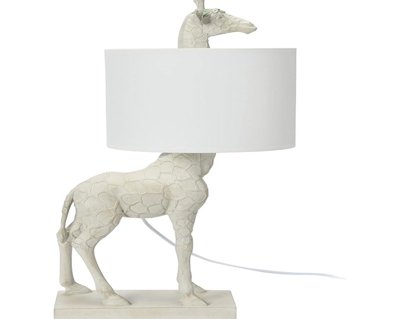 L6 dekorativna stona lampa bela