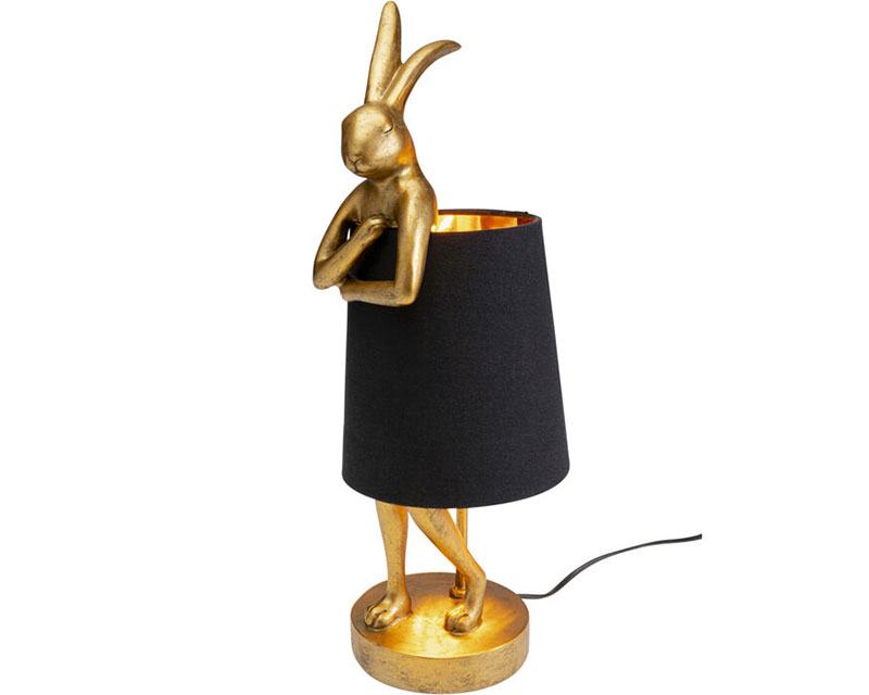 L9 dekorativna stona lampa crna