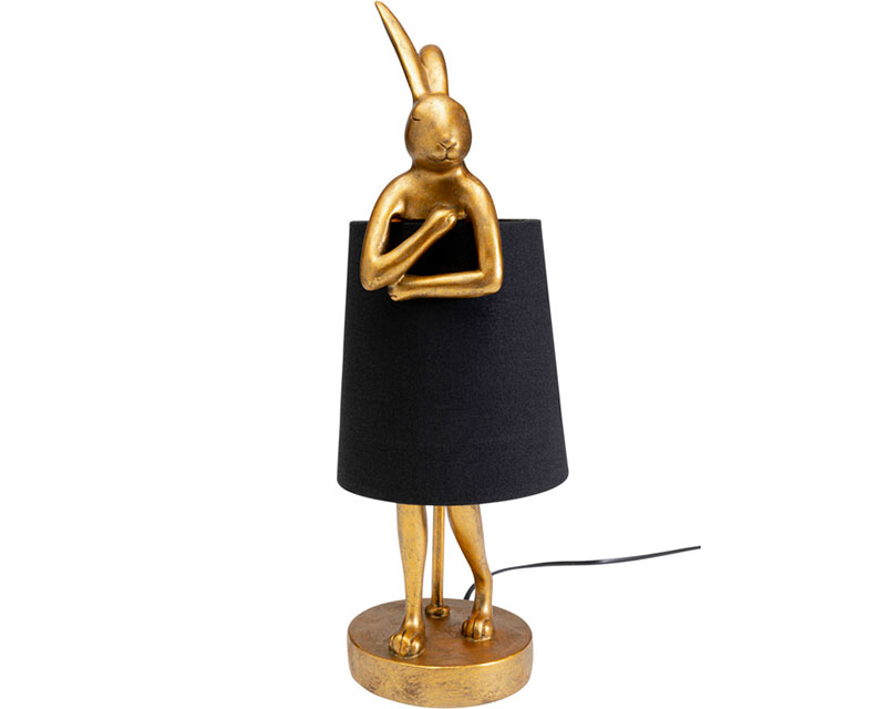 L9 dekorativna stona lampa crna