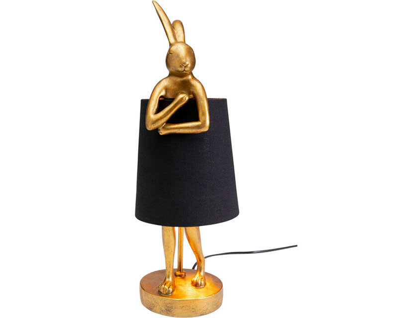 L9 dekorativna stona lampa crna