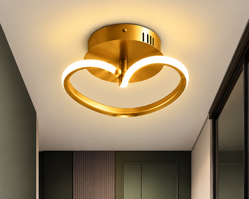 PL027 LED viseći luster zlatni