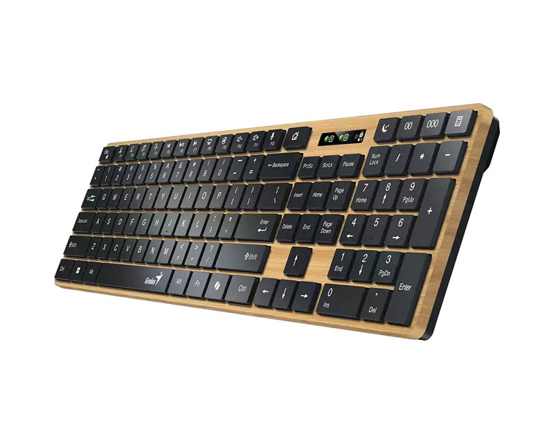 SlimStar 7250BT, AI, Pine Wood US wireless tastatura