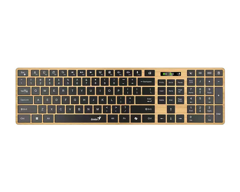 SlimStar 7250BT, AI, Pine Wood US wireless tastatura