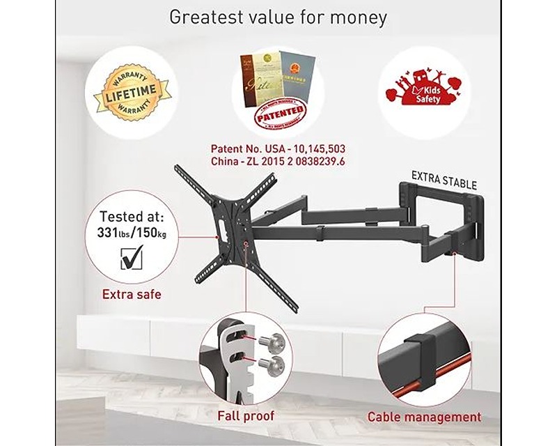 BM464XL LCD TV zglobni zidni nosač od 13 do 86 inča