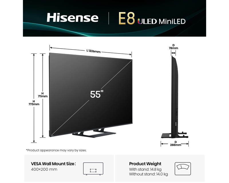 55 inča 55E8Q ULED 4K UHD Smart TV
