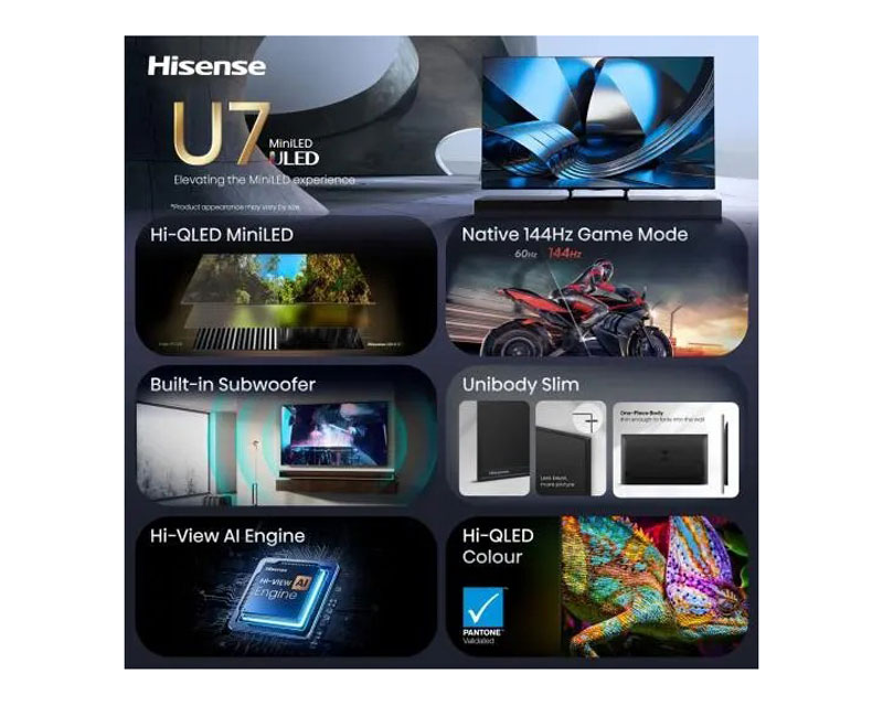 75 inča 75U7SE ULED Mini-LED 4K UHD Smart TV