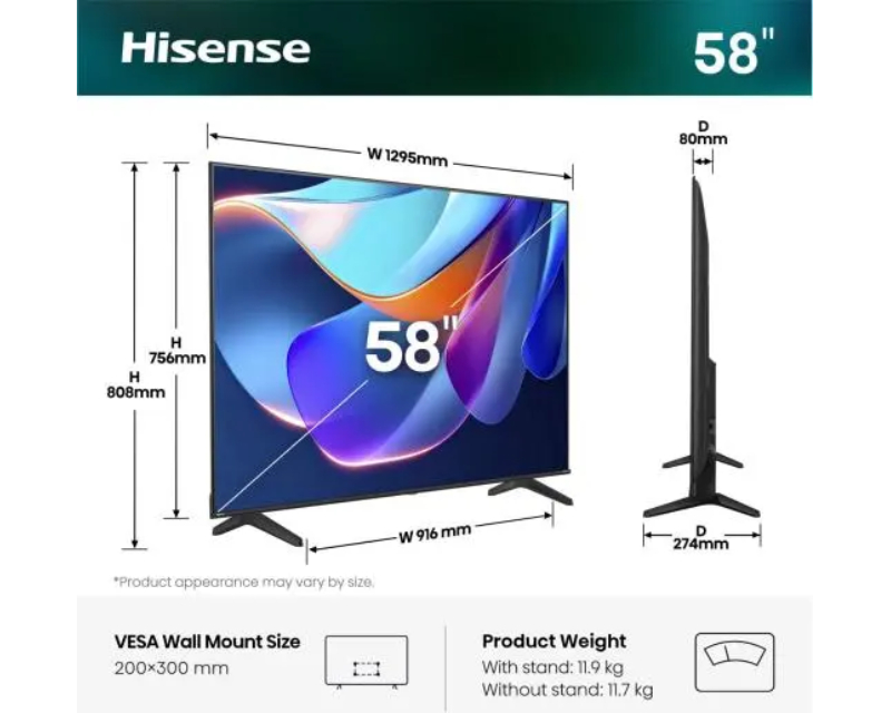 58 inča 58A6S 4K UHD LED Smart TV