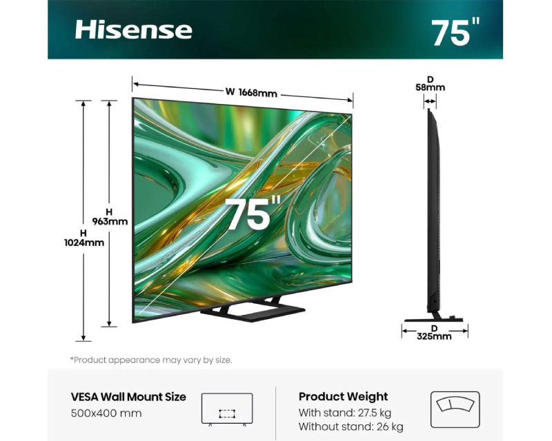 75 inča 75E8S Mini-LED 4K UHD Smart TV