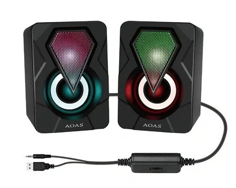 E-004 USB RGB zvučnici crni