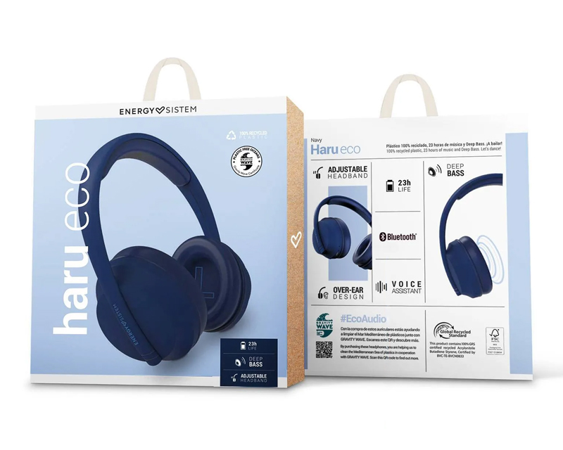 Navy Haru ECO Bluetooth slušalice plave