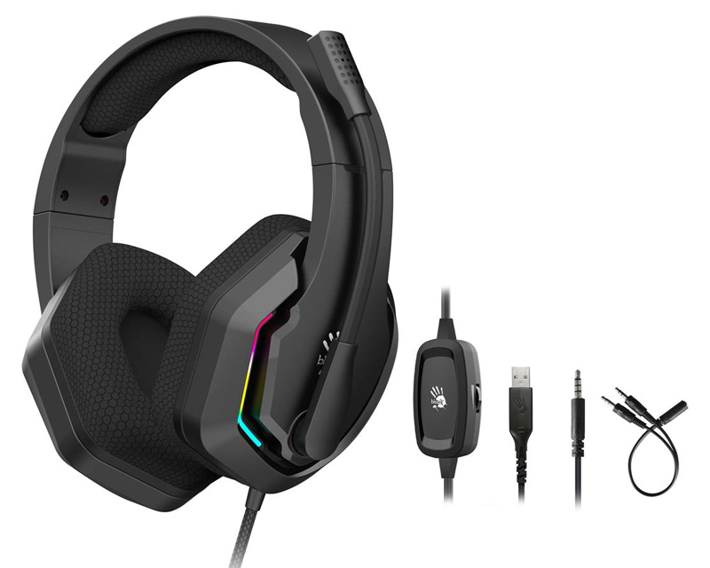 G260P Bloody Neon Gaming 3.5mm & USB crne slušalice