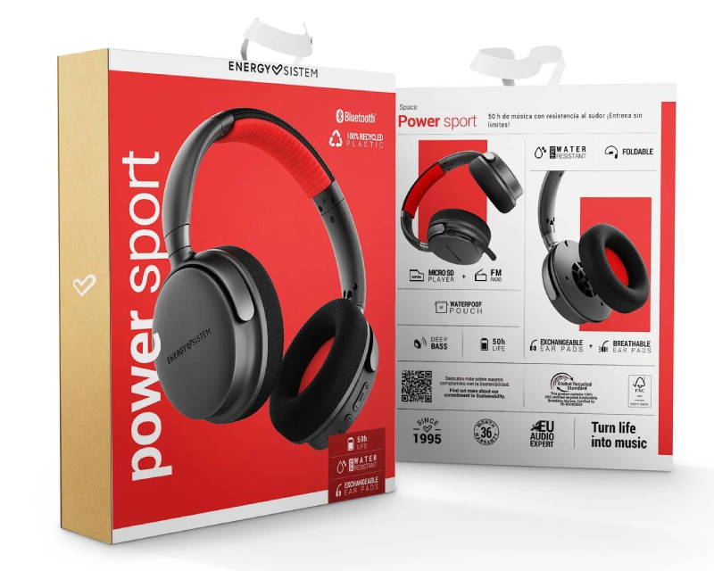 Power Sport Graphite slušalice (M45868)