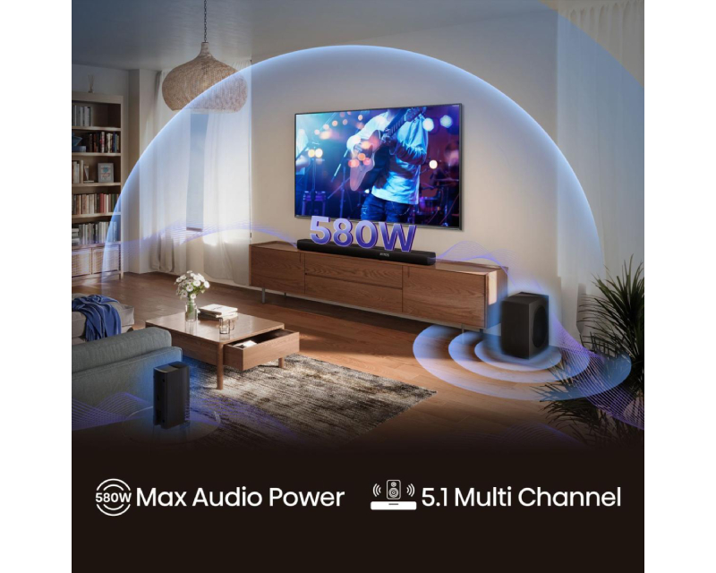 AX5100Q Dolby Atmos soundbar sa bežičnim subwooferom crni