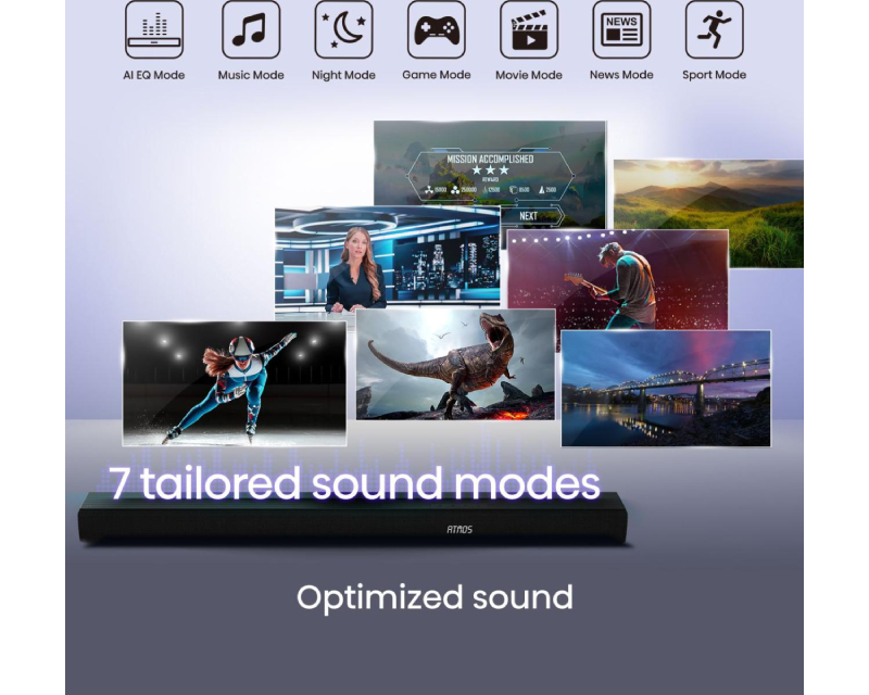 AX5100Q Dolby Atmos soundbar sa bežičnim subwooferom crni