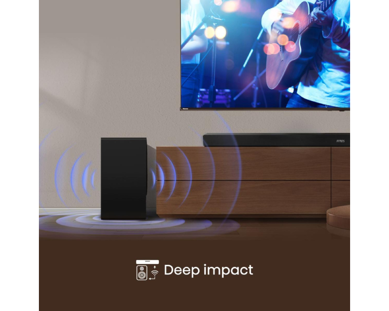 AX5100Q Dolby Atmos soundbar sa bežičnim subwooferom crni