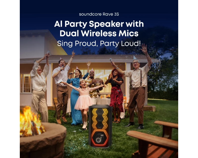 Soundcore Rave 3S 200W prenosivi bluetooth IPX4 zvučnik crni