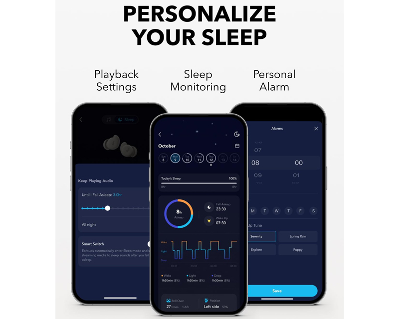 Soundcore Sleep A20 Noise Masking BT bežične bubice bež