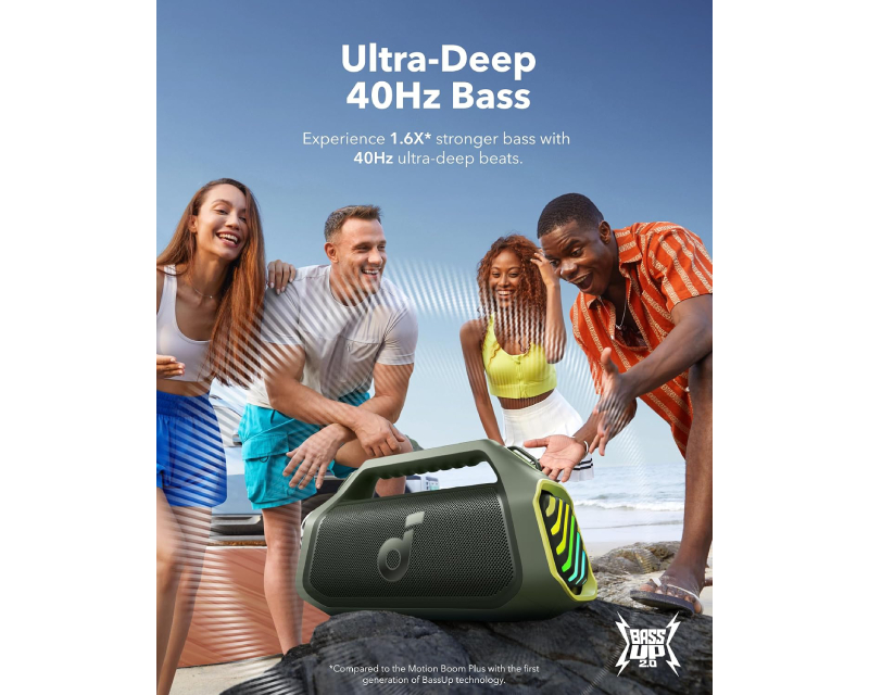 Soundcore Boom 2 Plus 140W 2.2 prenosivi bluetooth IPX7 zvučnik zeleni